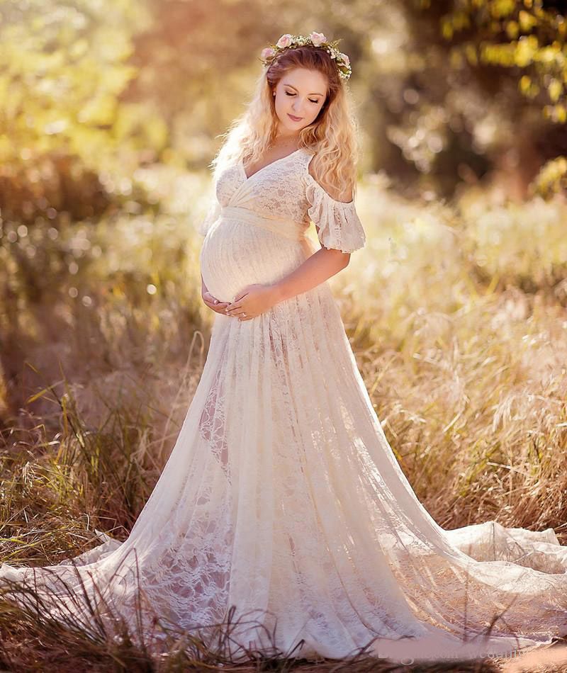 plus size lace maternity dress for photoshoot
