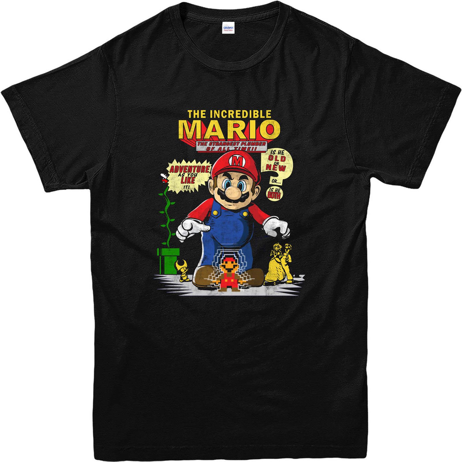 camisetas de mario bros para adultos