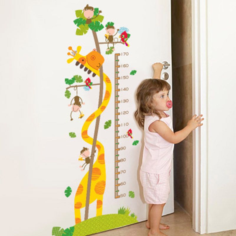 Giraffe Wall Decal Growth Chart