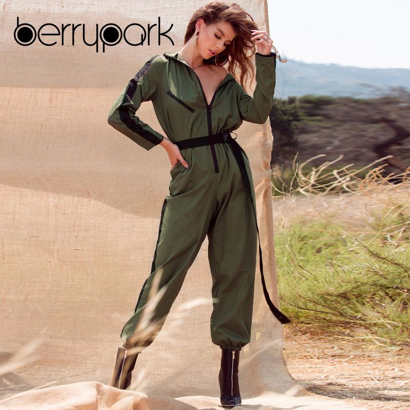army green cargo jumpsuit