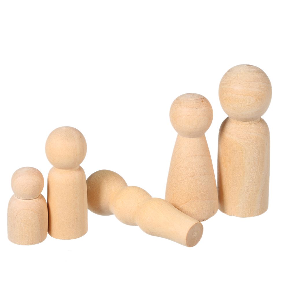 unfinished wooden peg dolls