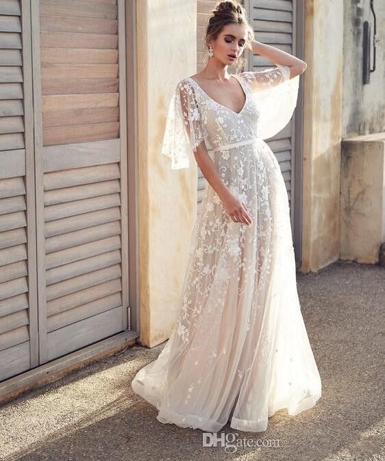 boho maxi wedding dress