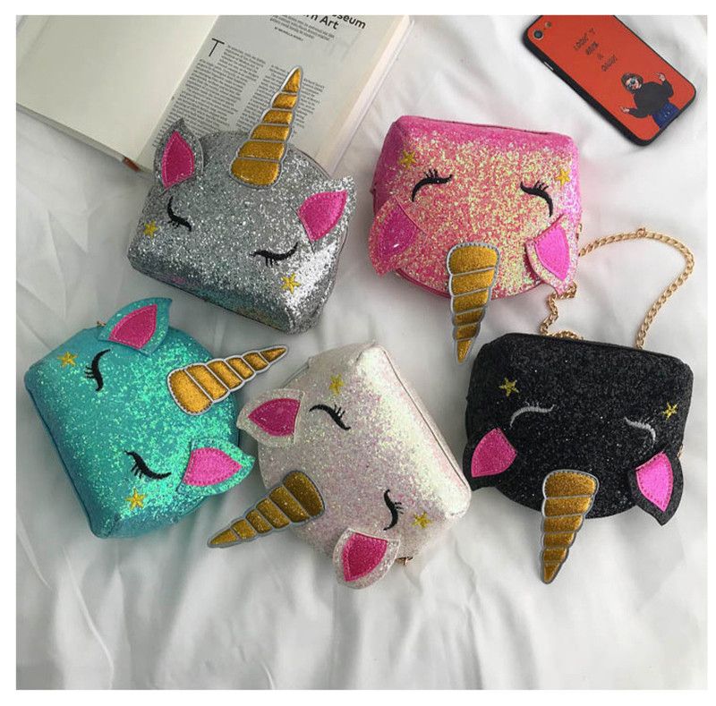 unicorn glitter bolsa