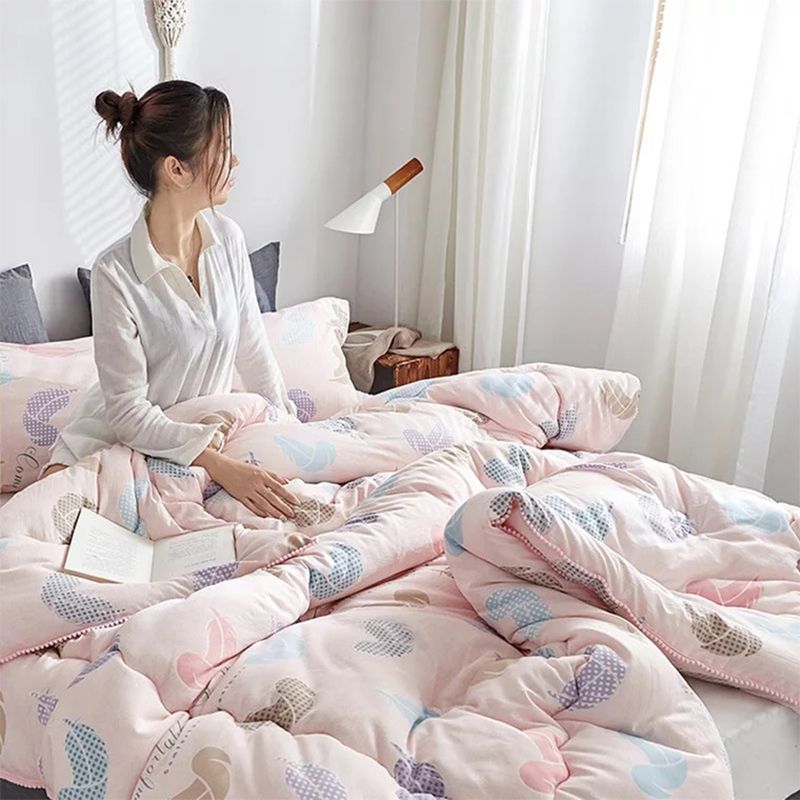 2020 Mocha Velvet Winter Keep Warm Quilt Home Bedding
