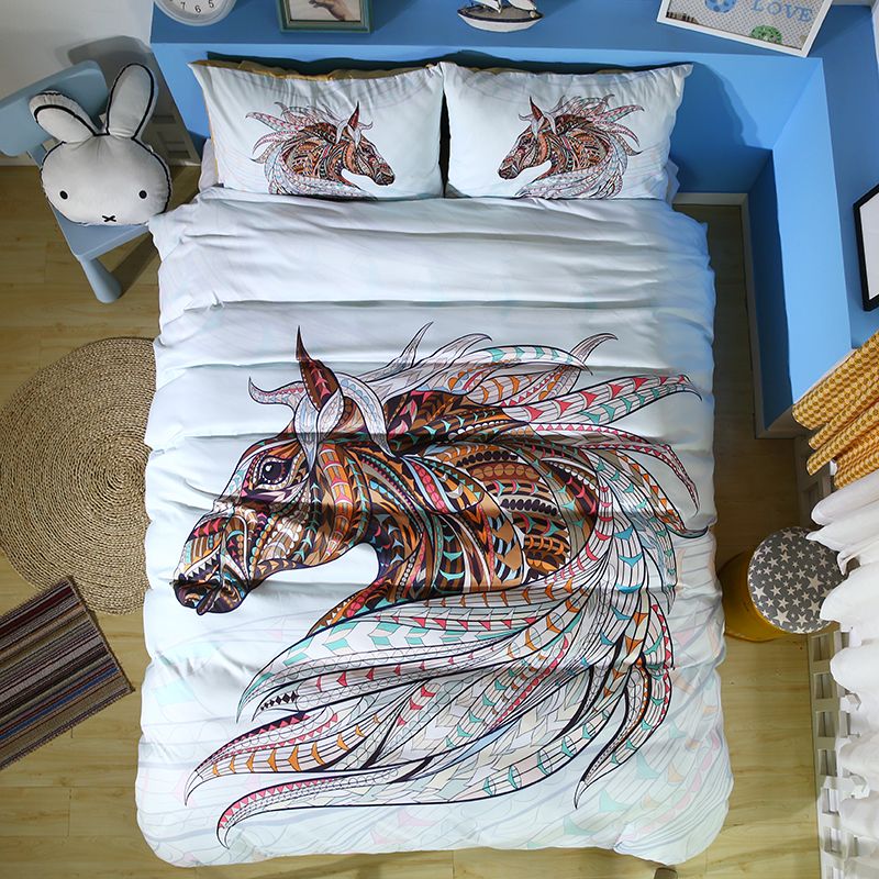 3d Horse Bedding Set Duvet Cover Set Bedspreads Us Uk King Queen