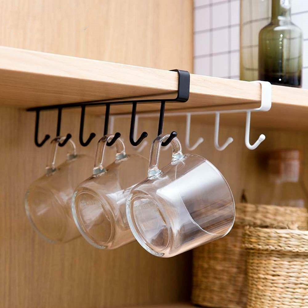 2020 Kitchen Storage Rack Cupboard Hanging Coffee Cup Organizer Closet Clothes Shelf Hanger Wardrobe Glass Mug Holder With 6 Hooks From Sophia22 37 19 Dhgate Com