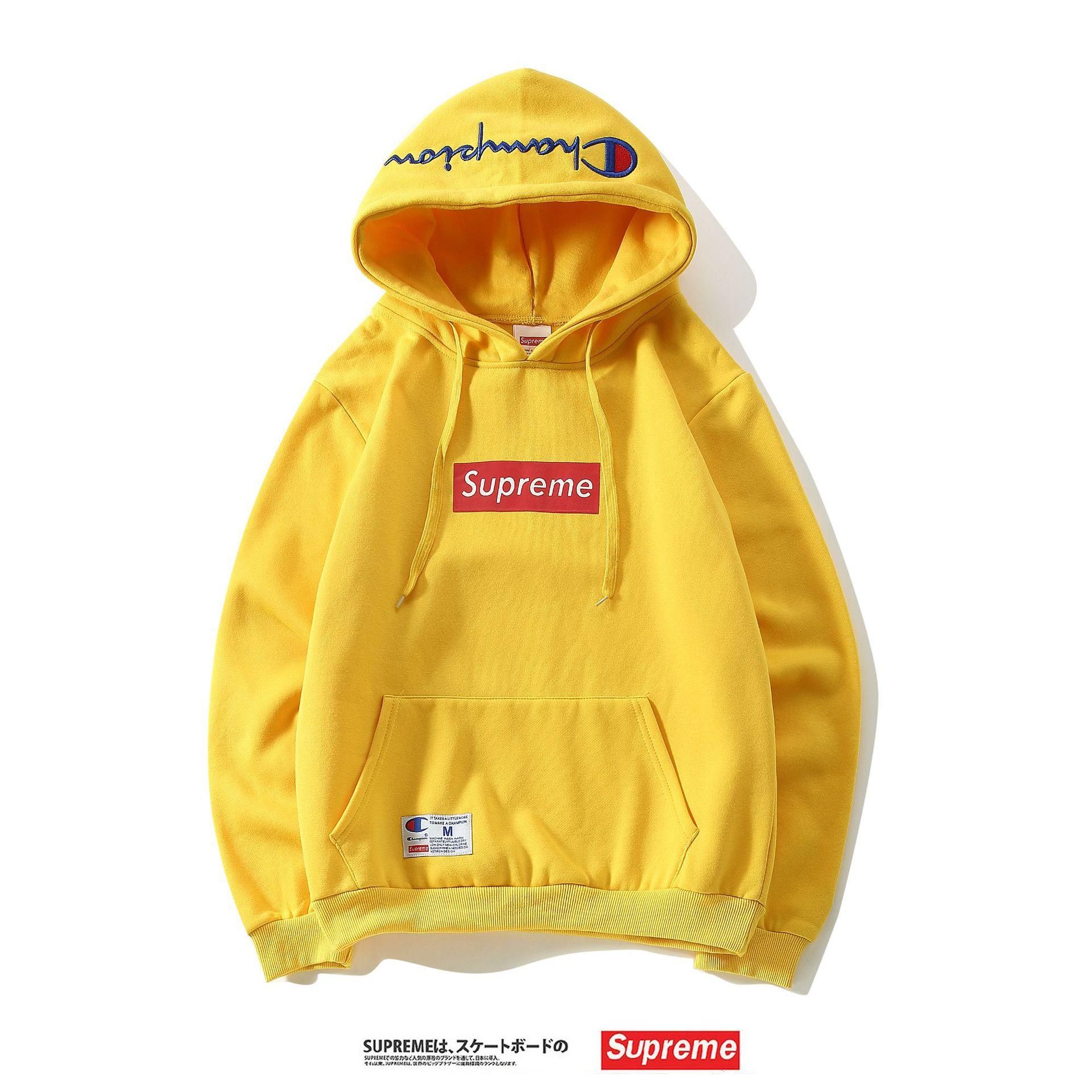 blue and white supreme hoodie