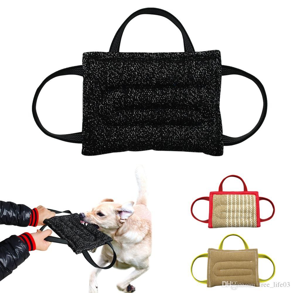 2019 3 Handles Dog Bite Tug Toy Dogs Training Playing Teeth