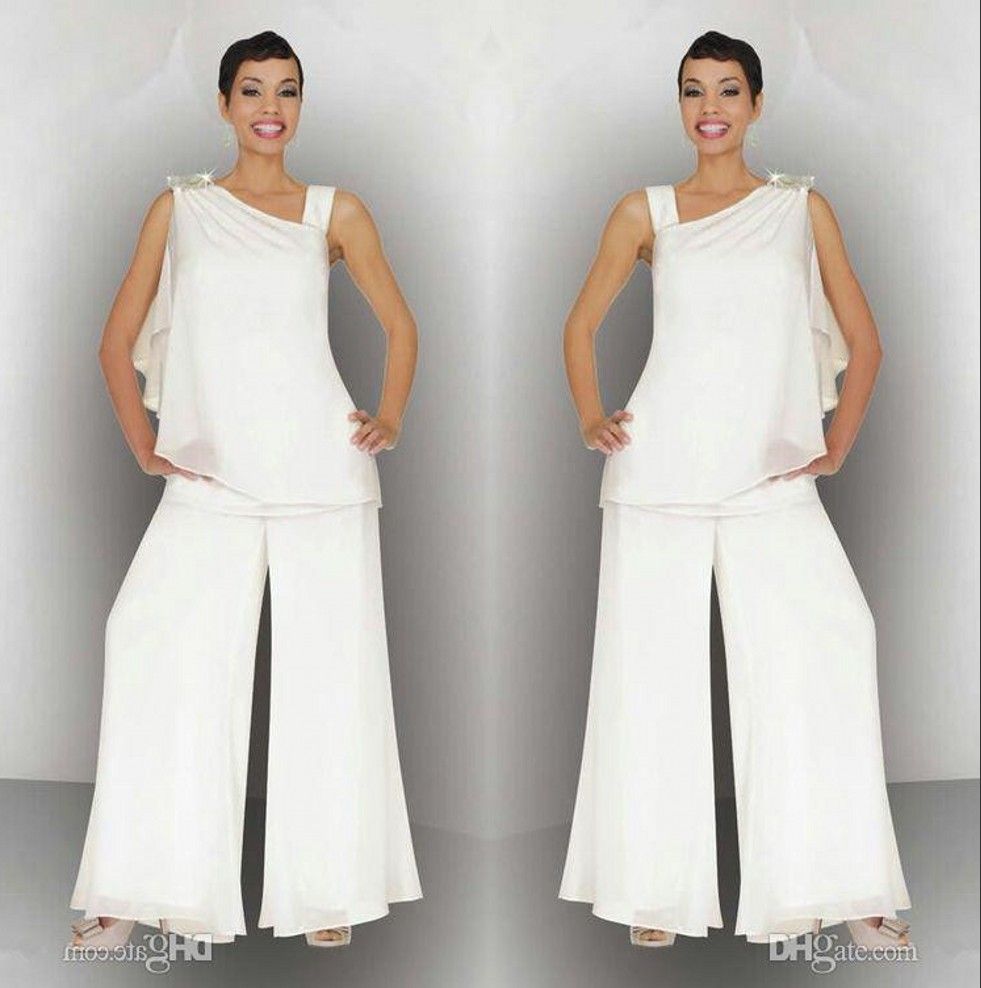 white chiffon pants plus size