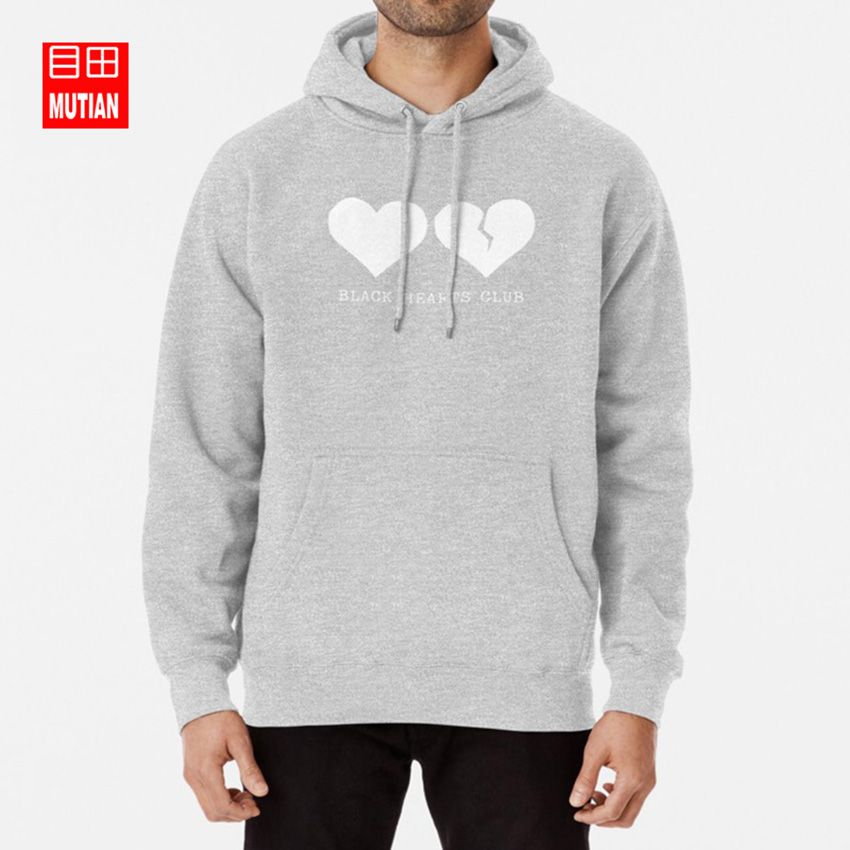 Yungblud black best sale hearts club hoodie