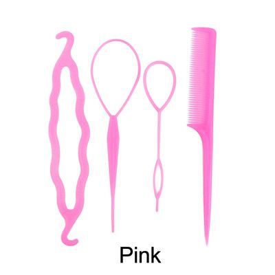 GIRL'S pink Magic Twist Tie capelli titolare INTRECCIATURA Acconciatura strumento Maker UK 