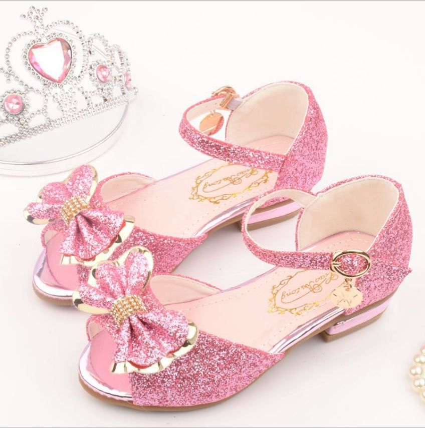 En el nombre nombre de la marca ganado 2019 verano nuevas sandalias para niños zapatos para niñas blanco brillante  arco zapatos de princesa de