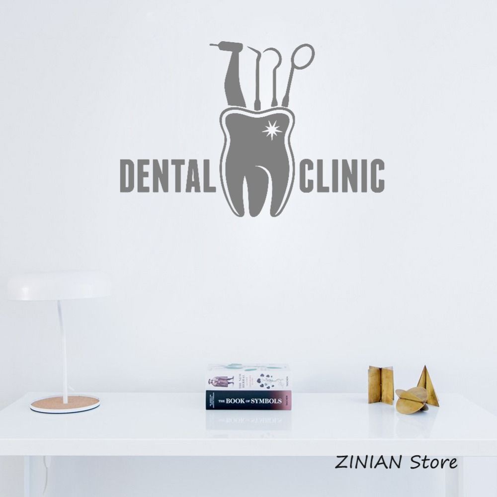 Dental Clinic Sign Wall Stickers Decal Stomatology Vinyl Window