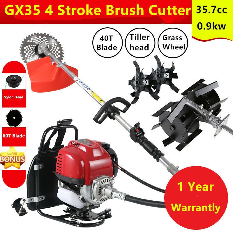 Gx35 Backpack Tiller Garden Brush Cutter Whipper Snipper Chainsaw Hedge