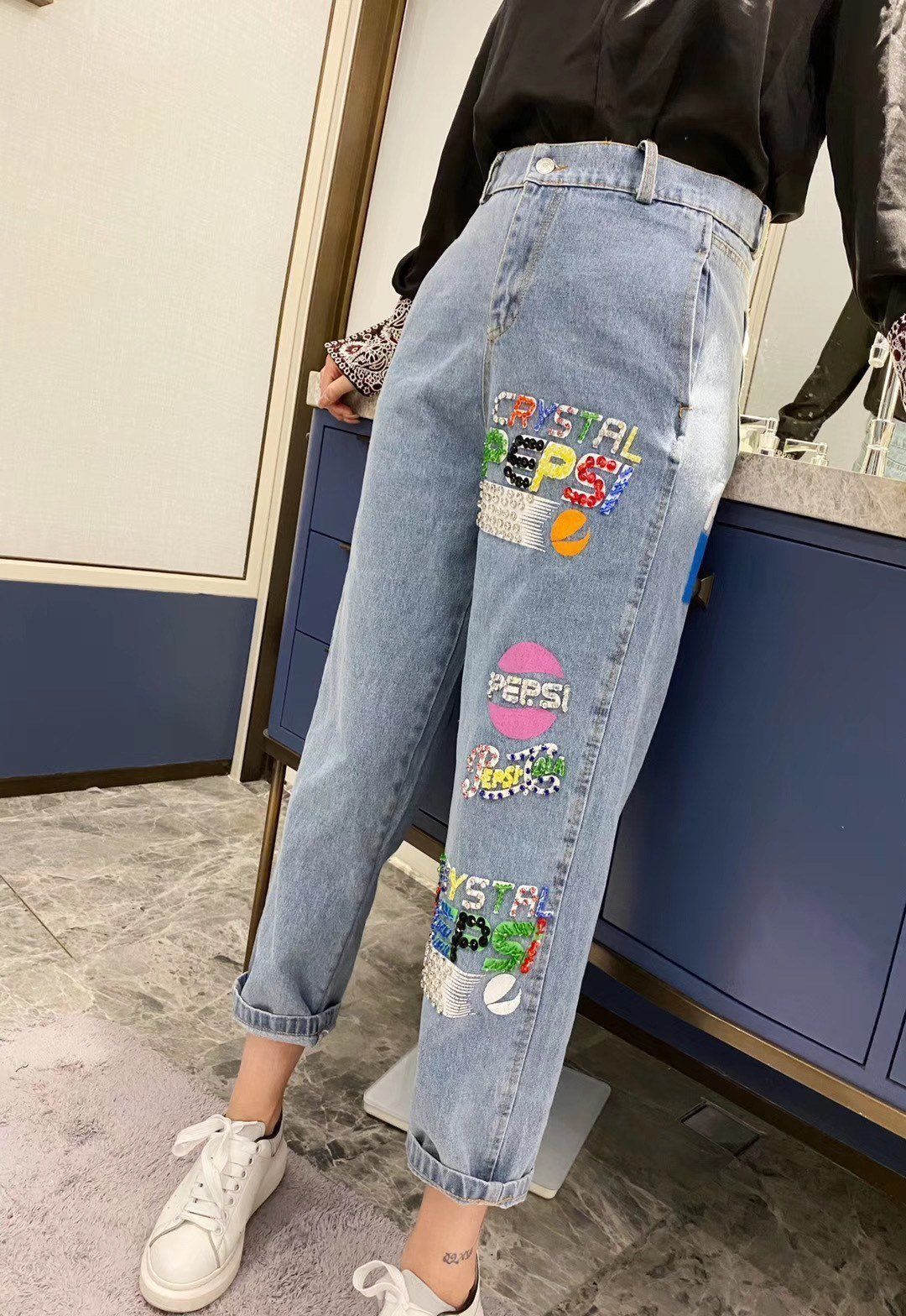 ladies jeans pant top