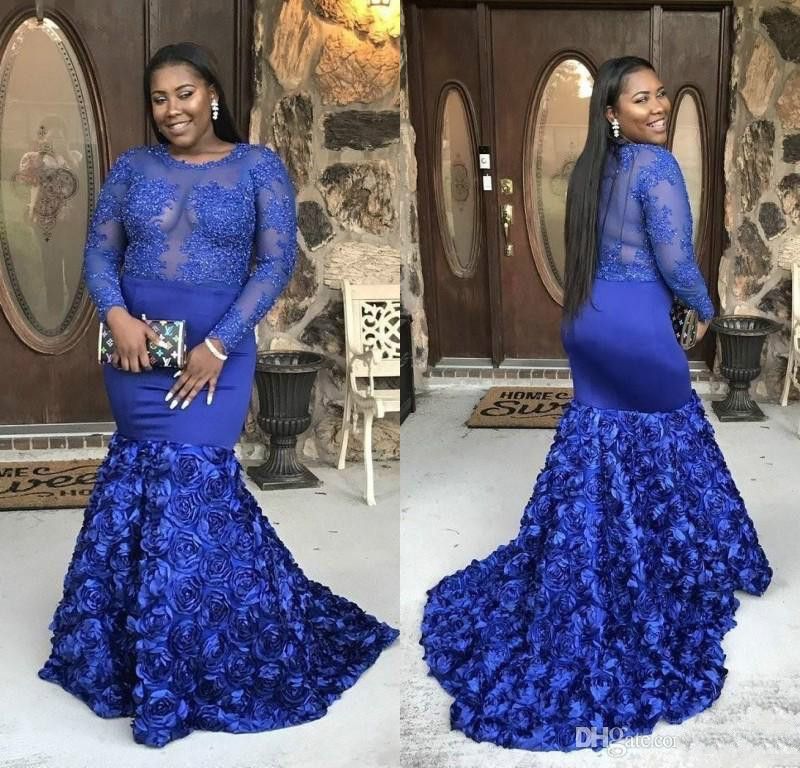 royal blue plus size special occasion dresses