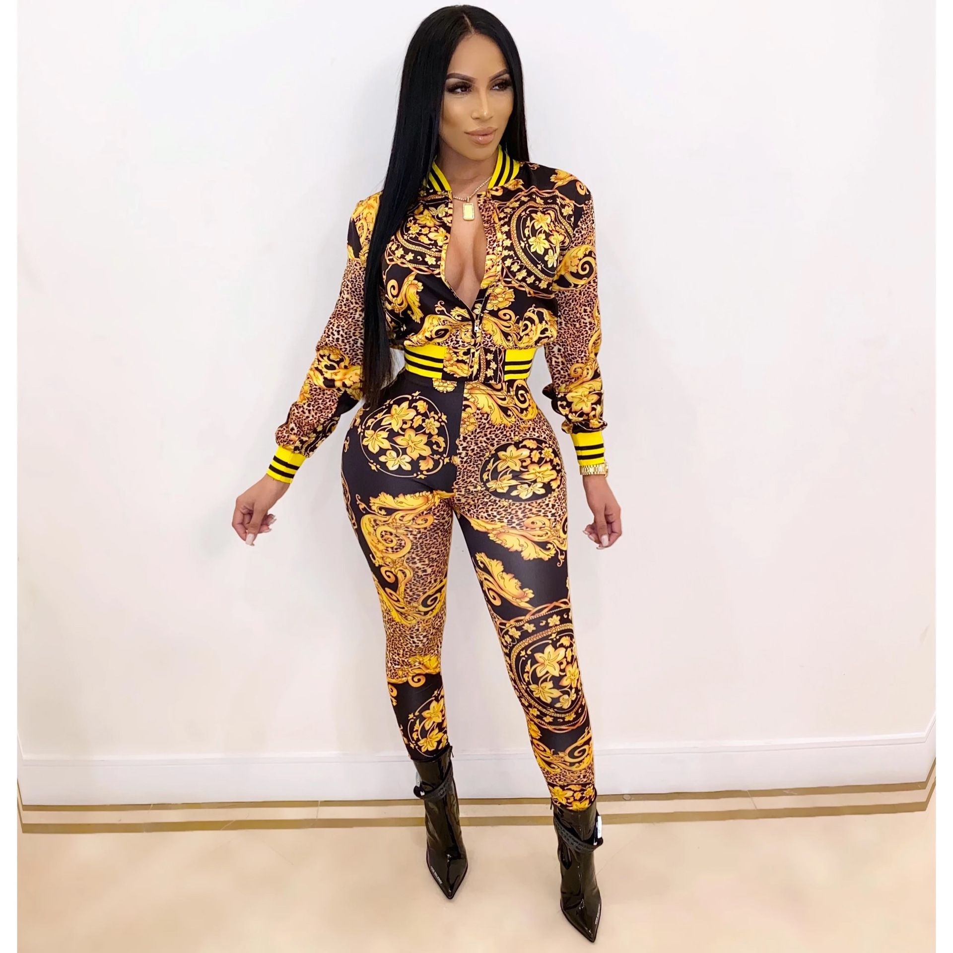 2020 Free Ship 2020 Women Fashion Leopard Print Sweatsuit ...