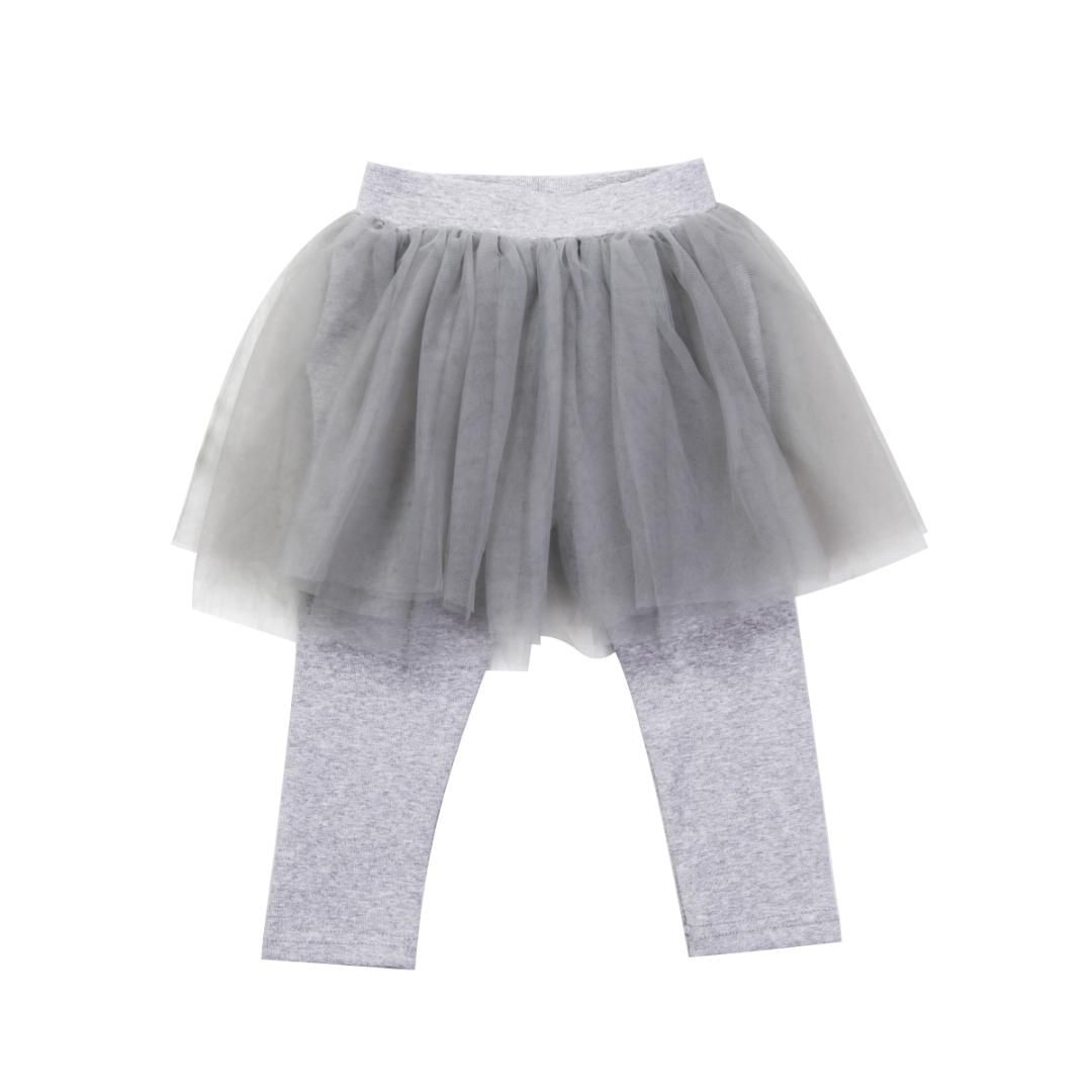 Toddler Kids Baby Girl Polka Dot Culottes Leggings With Tutu Skirt Pants Clothes