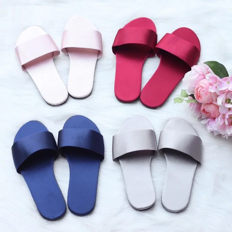 pink bridesmaid slippers