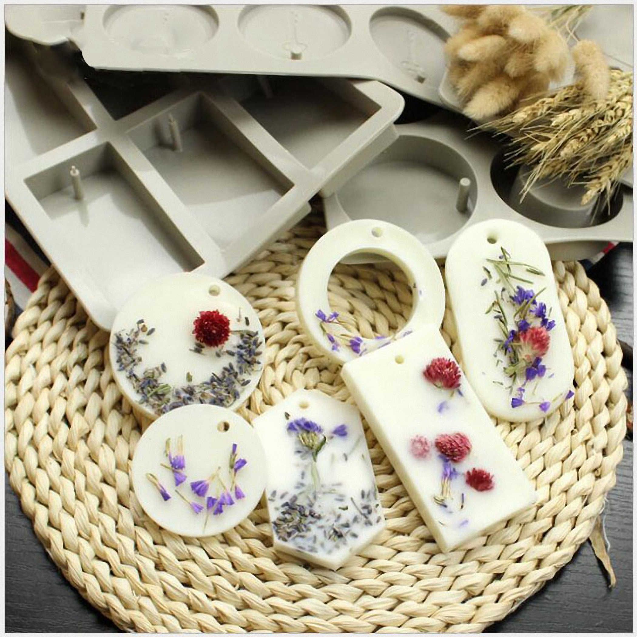 Kinds Silicone Hand Soap Molds Wax Resin Mould Plaster Clay Fondant Cake DIY 