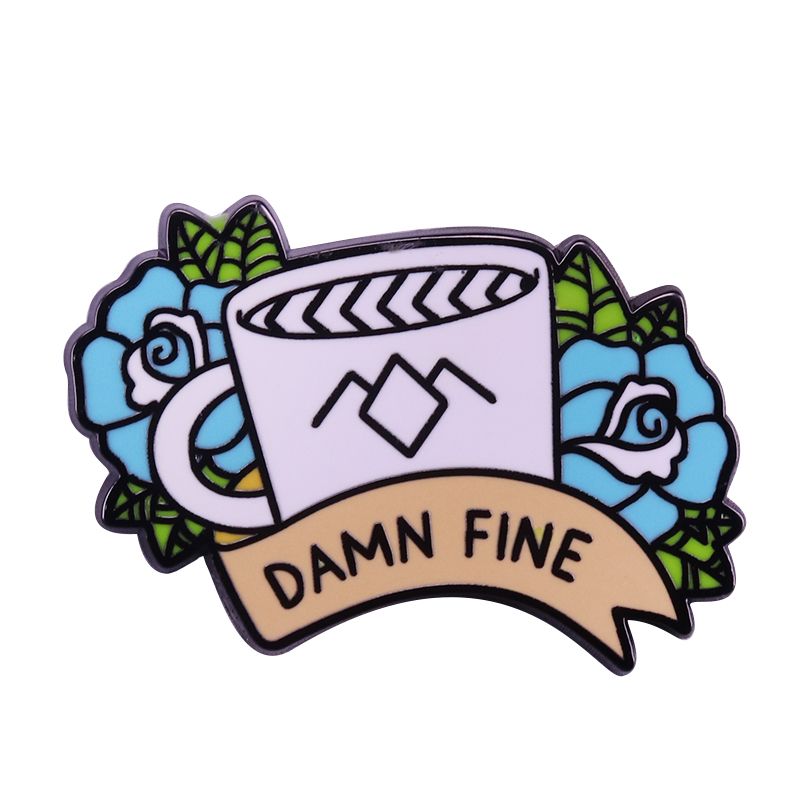 Damn Fine Twin Peaks Brooch  Pin