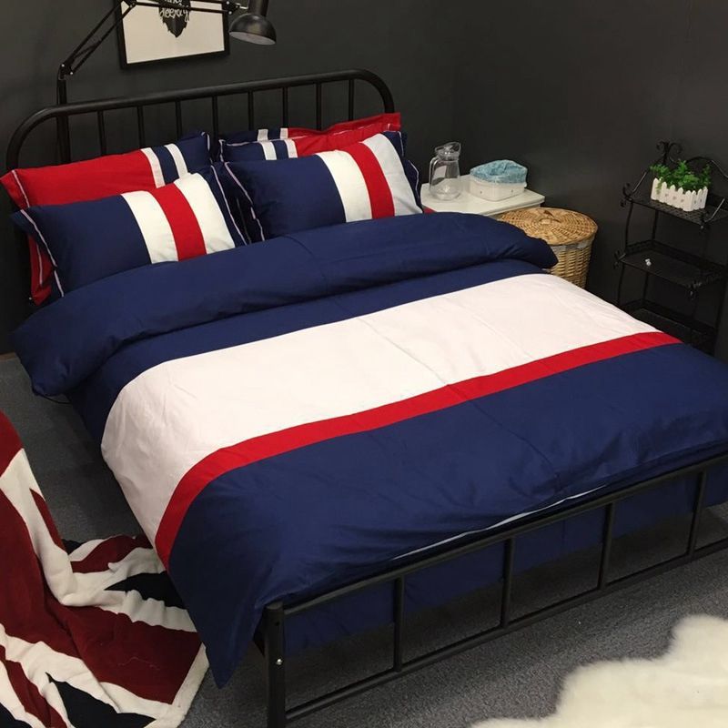 New Designer Bed Comforters Sets British Wind Bedding Cotton