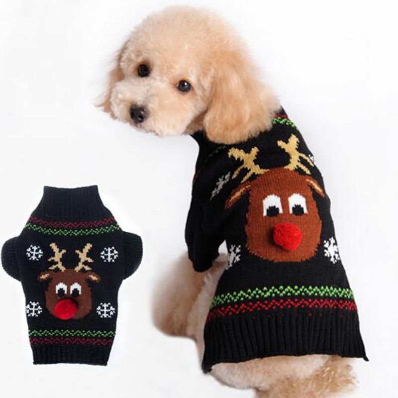 2019 Wholesale Ready In Stock Knitted Elk Cartoon Pattern Knitted Black Color Dog Sweater With Chirstmas Knit Pet Clothing From Domil Wholesale 2019 Wholesale Ready In Stock Knitted Elk Cartoon Pattern Knitted Black Color Dog Sweater With Chirstmas Knit Pet Clothing From Domil Wholesale