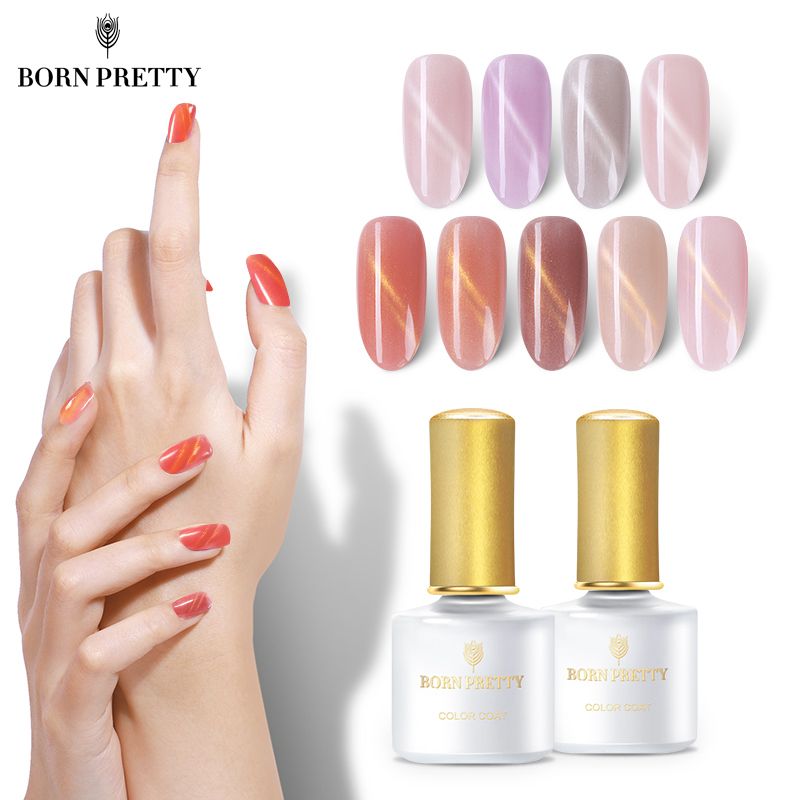 Born Pretty Pink Nude Cat Eye Nail Gel Polish 6ml Semi Transparent Magnetic Uv Gel Soak Off Manicure Nail Art Lacquer Gel Nail Polish At Home How To Do Gel Nails From