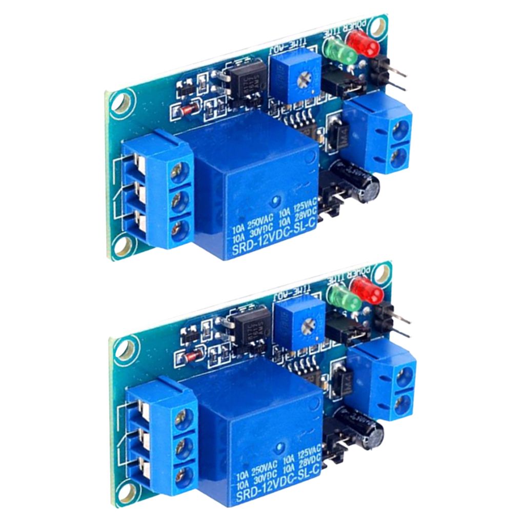 2x12V Delay Timer Trigger Relay Normally Open Type Time Delay Circuit Module 