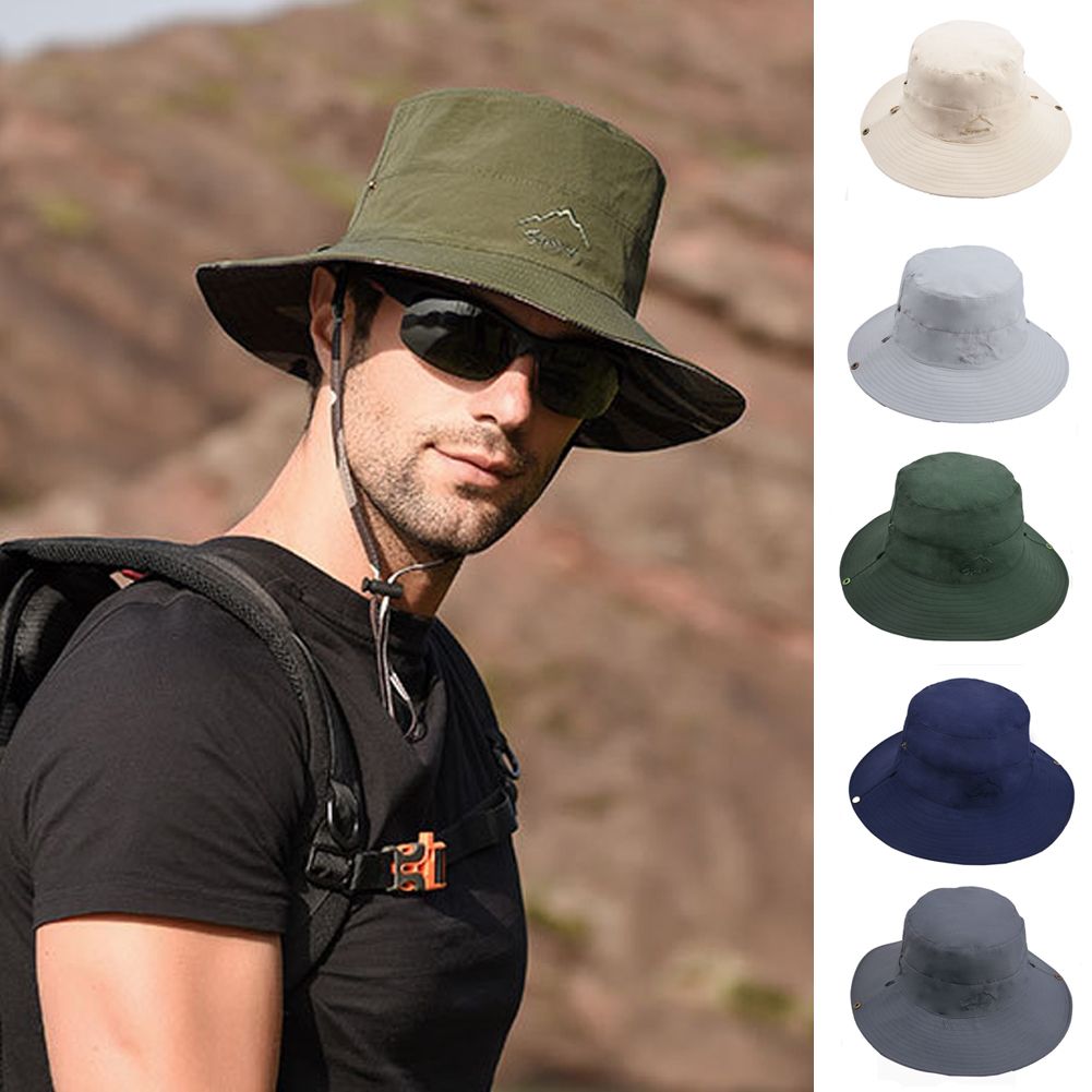 2019 Summer Bucket Hats Wide Brim Foldable Men Woman Outdoor