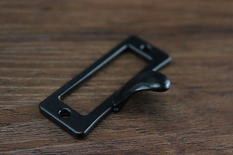 Retro Black Office Library Drawer Tag Frame Metal Sign Label ...