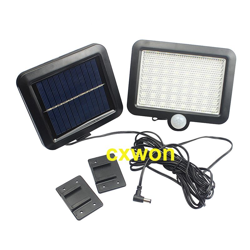 compre nueva luz solar 56leds interior impermeable movimiento humano sensor de luz solar inicio super brillante para la trayectoria del jardin lampara