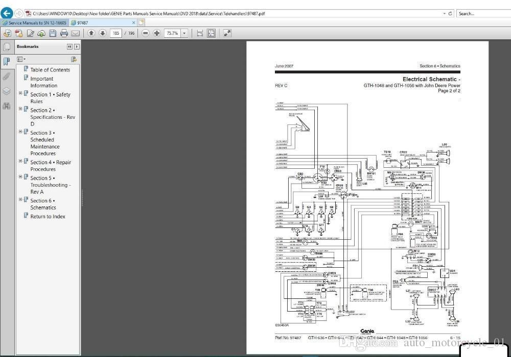 GENIE Parts Manuals Service Manuals DVD 04.2018 UK 2021 From Sarah