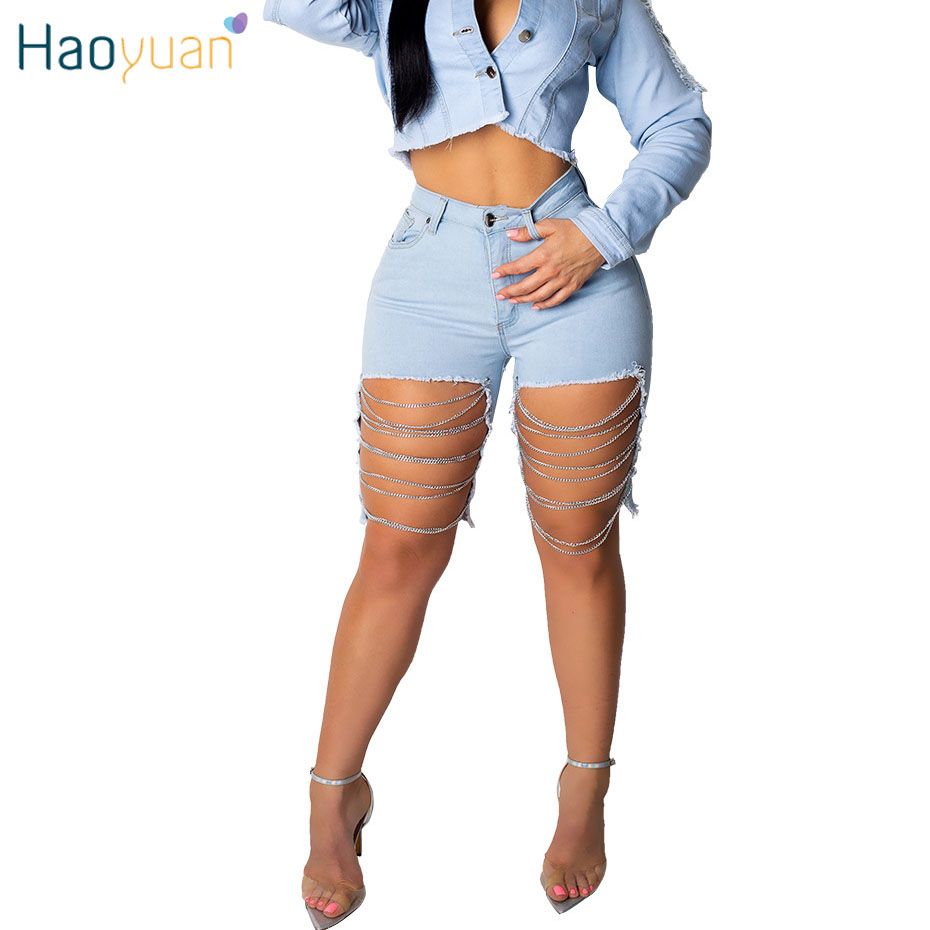 womens stretch denim shorts
