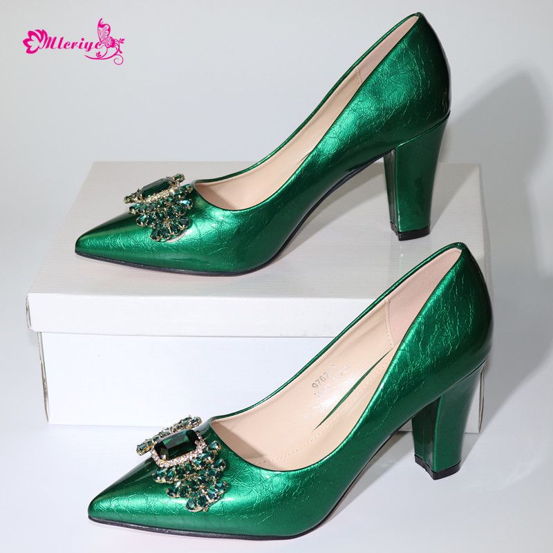 green ladies dress shoes