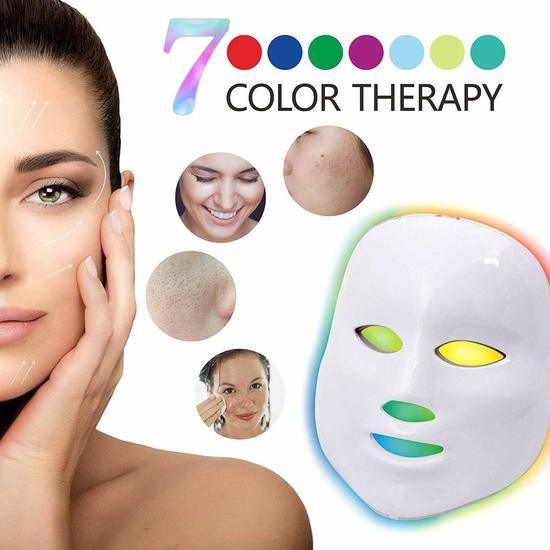 Pdt Light Therapy Led Facial Mask 7 Photon Colors For Face Home