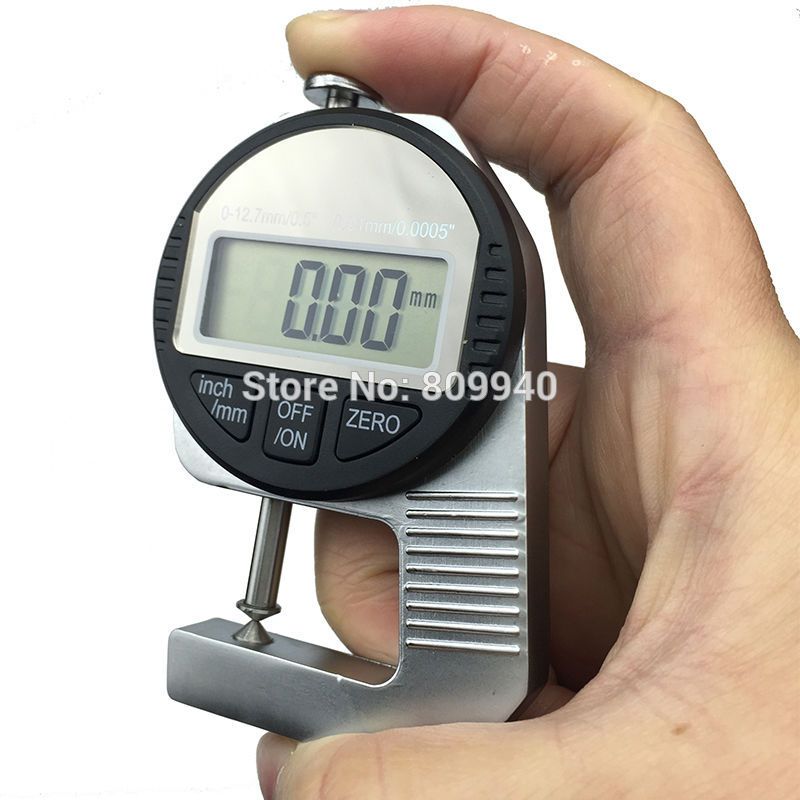 Portable Precise Digital Thickness Gauge Meter Tester Micrometer 0 to 12.7 mm 