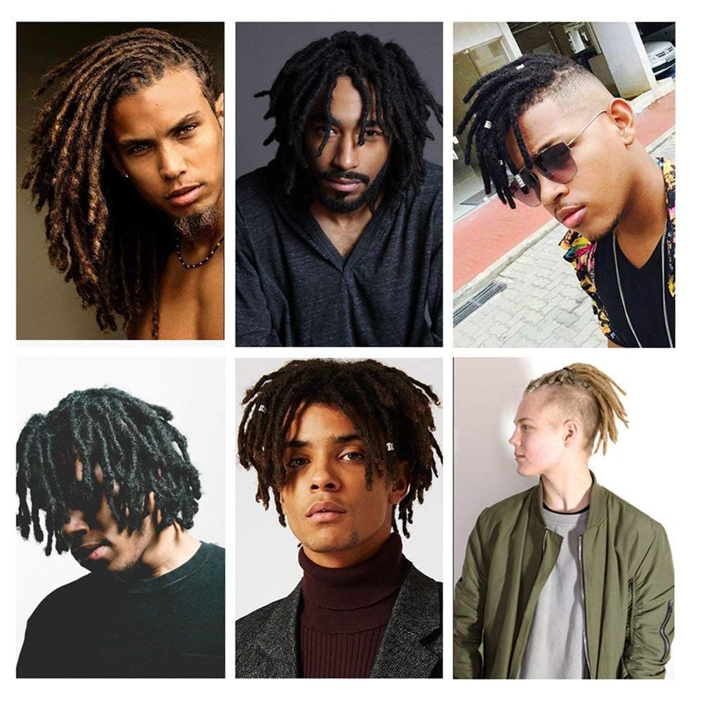 2020 Hot 8 Inch Hip Hop Style Handmade Dreadlocks Black Reggae