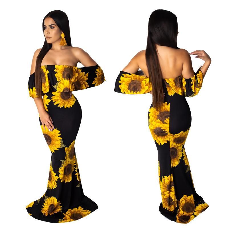 sunflower bodycon dress