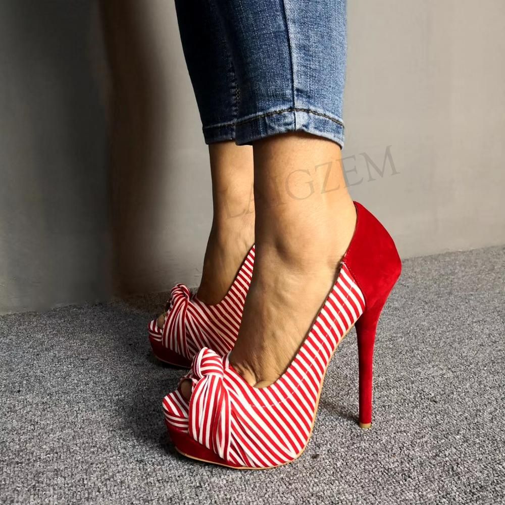 Women Very High Heel Peep Toe Platform 