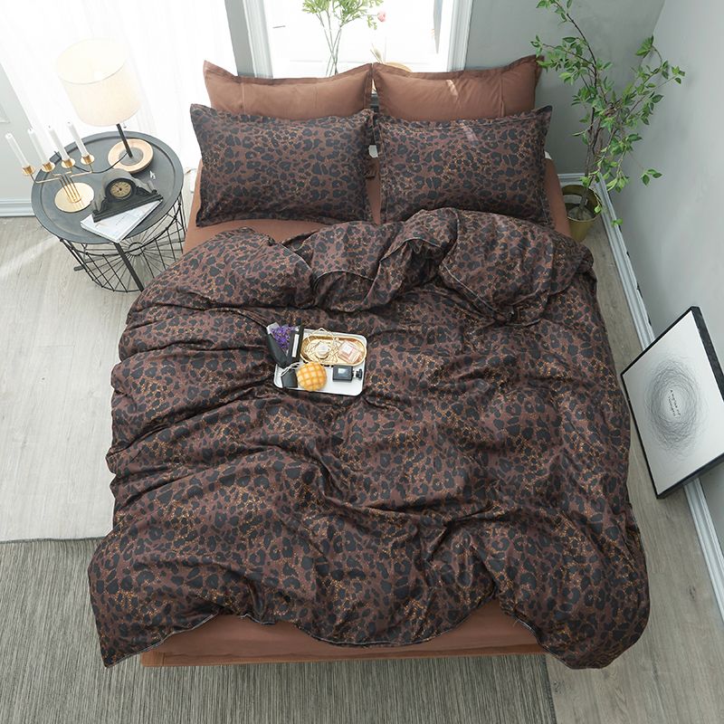 Leopard Print Bedding Sets Quilt Cover, Soft Twin Bed Set