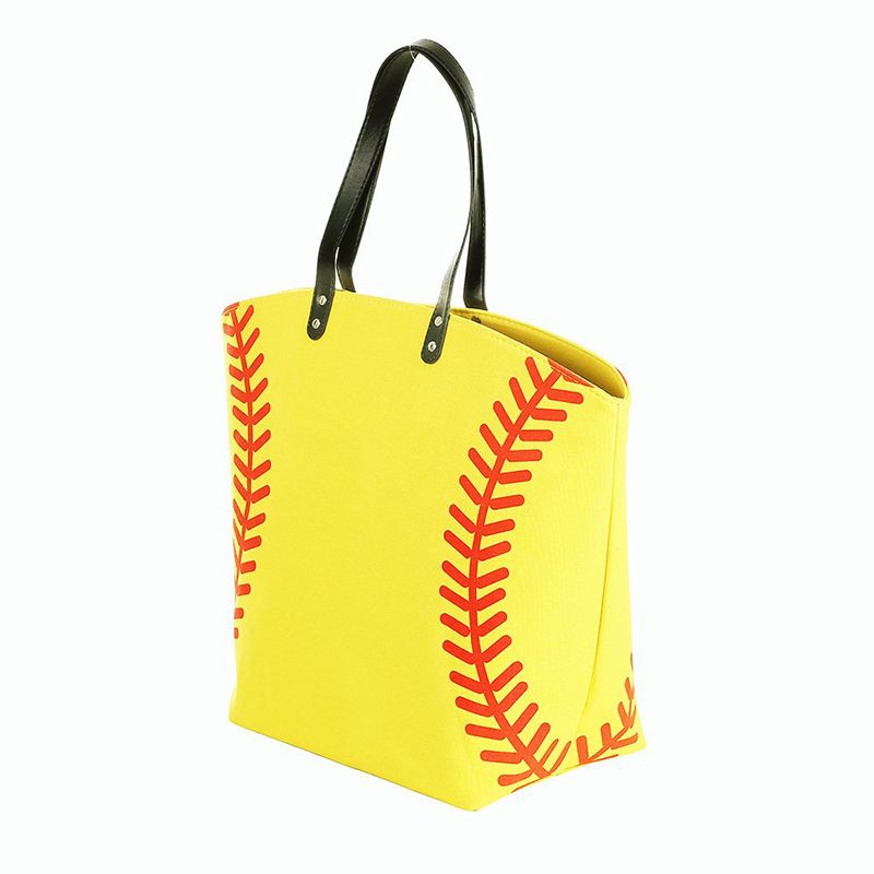 softball canvas tote