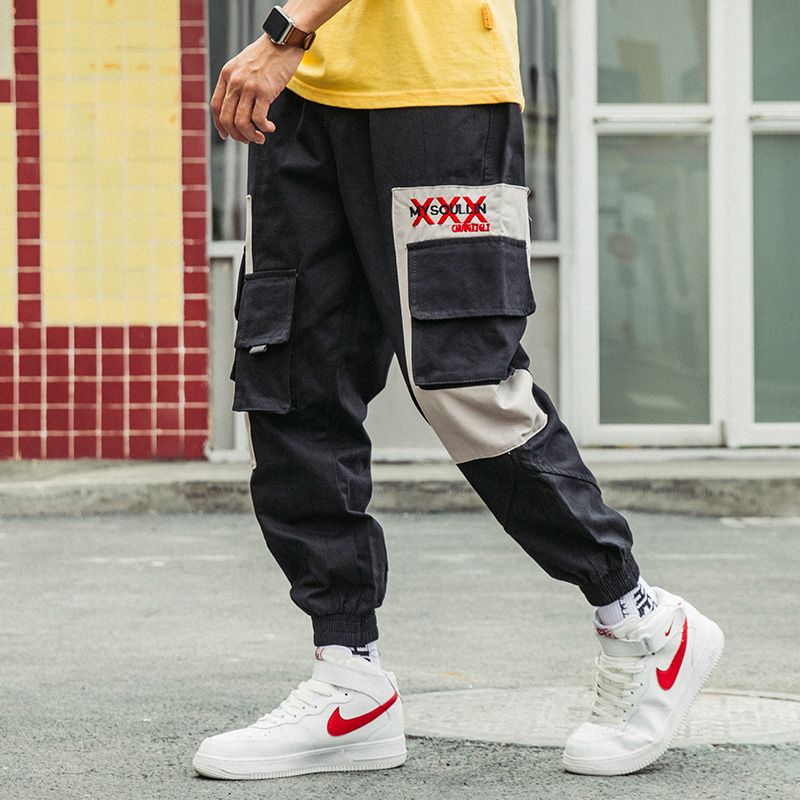 Acquista Pantaloni Cargo Hip Hip Streetwear Color Block Patchwork 2019  Pantaloni Harajuku Jogger Tasca Laterale Pantaloni Sweatpant Pantaloni  Hipster A 43,74 € Dal Sideceam | DHgate Italy
