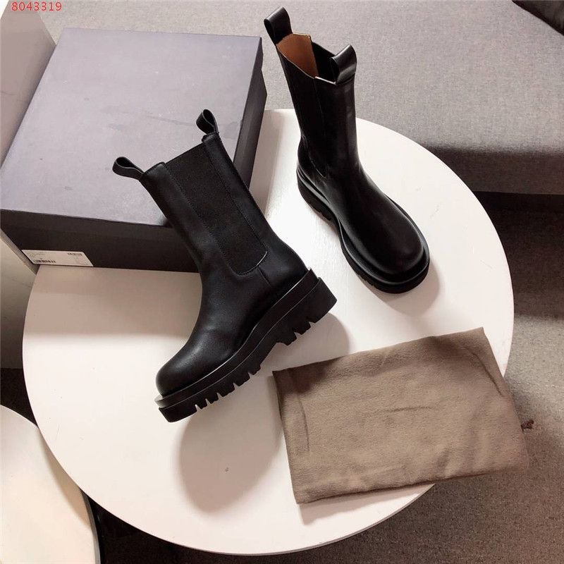 Latest Mid Calf Leather Designer Boots Women Black Ankle Boots, Vintage