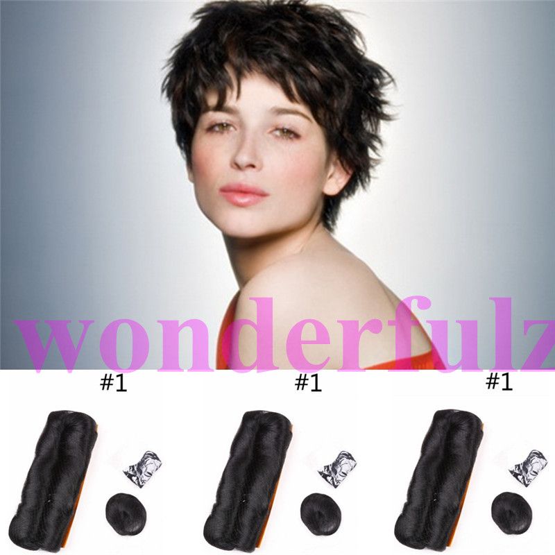 2019 Straight Black Human Hair Weaving Short Femi Weave Human Hair