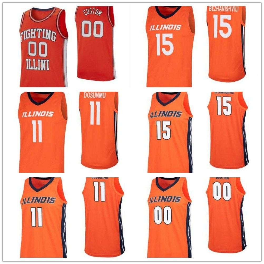 2021 Custom MENs Illinois Fighting Illini 2020 Basketball