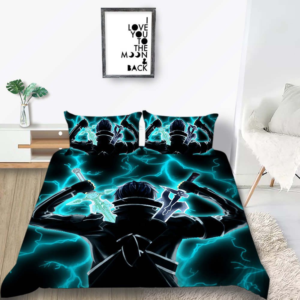 Sword Art Online Bedding Set King Size Fashionable Duvet Cover