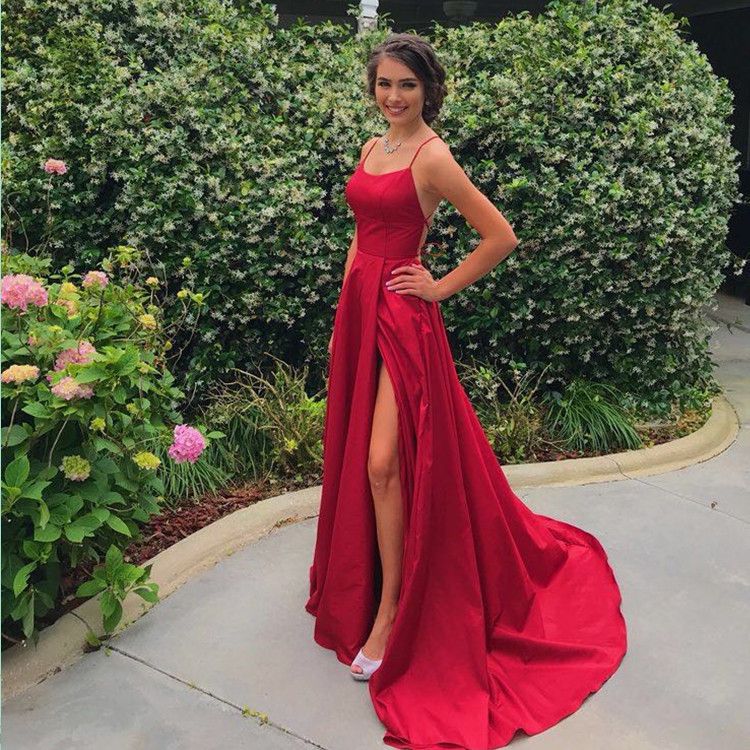 tight red sparkly dress