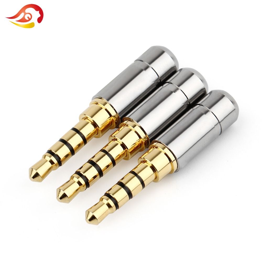 50PCS Jack de 3,5 mm estéreo 2/3/4 polos audio jack de auriculares