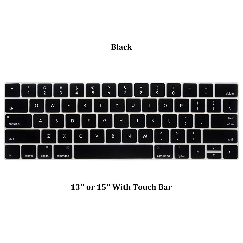 Euro Russian Keyboard Stickers for MacBook Pro 13 Touch Bar Silicone Keyboard Cover for MacBook Pro 15 2016 Skin Protector-Red